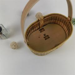Creative folding bamboo basket made of fine thick materials. Zongzi packaging basket manufacturer specializes in direct sales and wholesale