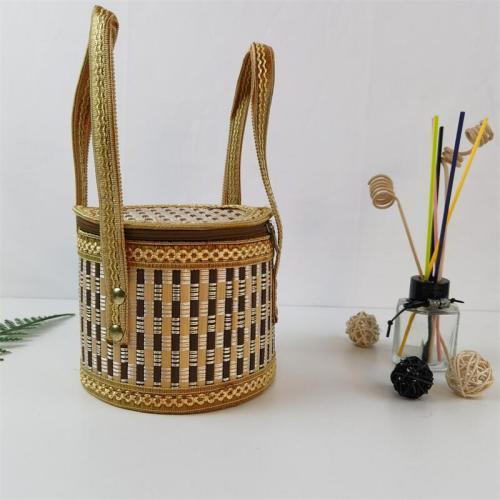 Factory direct supply of artificial woven rice dumpling bamboo basket moon cake bamboo frame local specialty bamboo basket hairy crab storage basket