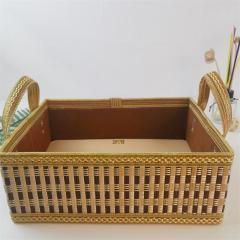 Manufacturers supply Dragon Boat Festival Zongzi Mid-Autumn Festival moon cake gift bamboo basket festival souvenir gift box support customization