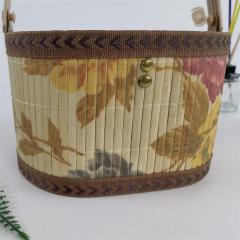 Bamboo basket portable bamboo basket sausage bacon New Year's large packaging fruit eggs hairy crab specialty gift box