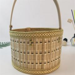Manufacturers supply hexagonal folding bamboo basket for eggs, crabs, zongzi, local products