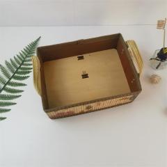 Portable round fruit gift packaging bamboo basket, bayberry egg basket, rice dumpling basket, size and color can be customized