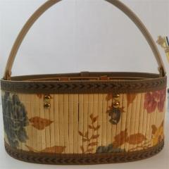 Bamboo basket portable bamboo basket sausage bacon New Year's large packaging fruit eggs hairy crab specialty gift box