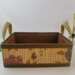 Portable round fruit gift packaging bamboo basket, bayberry egg basket, rice dumpling basket, size and color can be customized