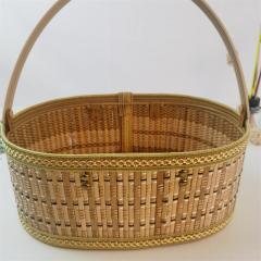 Folding bamboo basket for eggs, bamboo storage basket for hairy crabs, rice dumpling gift box, factory stock, can be customized according to requirements