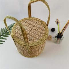 Creative folding bamboo basket made of fine thick materials. Zongzi packaging basket manufacturer specializes in direct sales and wholesale