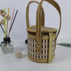 Factory direct supply folding bamboo basket for hairy crabs, bamboo crafts, hand-woven bamboo basket, portable bamboo basket for hairy crabs