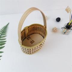Bamboo basket manufacturer bamboo woven rice dumpling packaging basket moon cake souvenirs specifications, styles and colors can be customized