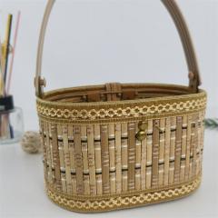 Creative folding bamboo basket made of fine thick materials. Zongzi packaging basket manufacturer specializes in direct sales and wholesale