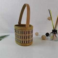Bamboo basket manufacturer bamboo woven rice dumpling packaging basket moon cake souvenirs specifications, styles and colors can be customized
