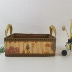 Portable round fruit gift packaging bamboo basket, bayberry egg basket, rice dumpling basket, size and color can be customized