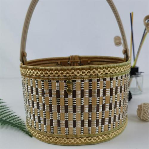 Bamboo folding hand-held bamboo basket rice dumplings moon cake gift box hairy crab egg first birthday souvenir gift packaging