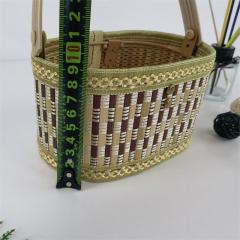 Manufacturers supply oval bamboo basket pastoral style folding basket gift packaging storage basket fruit basket wholesale