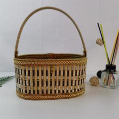 Folding bamboo basket for eggs, bamboo storage basket for hairy crabs, rice dumpling gift box, factory stock, can be customized according to requirements