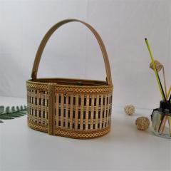 Folding bamboo basket for eggs, bamboo storage basket for hairy crabs, rice dumpling gift box, factory stock, can be customized according to requirements