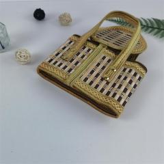 Factory direct supply folding bamboo basket for hairy crabs, bamboo crafts, hand-woven bamboo basket, portable bamboo basket for hairy crabs