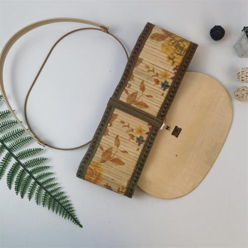 Bamboo basket portable bamboo basket sausage bacon New Year's large packaging fruit eggs hairy crab specialty gift box