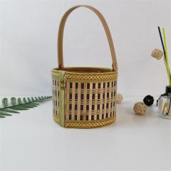 Manufacturers supply Dragon Boat Festival Zongzi Mid-Autumn Festival moon cake gift bamboo basket festival souvenir gift box support customization