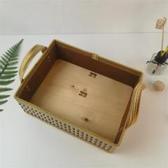 Manufacturers supply Dragon Boat Festival Zongzi Mid-Autumn Festival moon cake gift bamboo basket festival souvenir gift box support customization