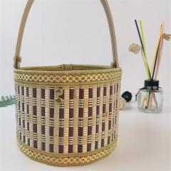 Manufacturers supply Dragon Boat Festival Zongzi Mid-Autumn Festival moon cake gift bamboo basket festival souvenir gift box support customization