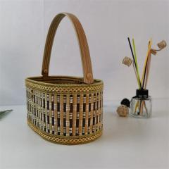 Folding bamboo basket for eggs, bamboo storage basket for hairy crabs, rice dumpling gift box, factory stock, can be customized according to requirements