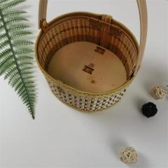 Bamboo folding hand-held bamboo basket rice dumplings moon cake gift box hairy crab egg first birthday souvenir gift packaging