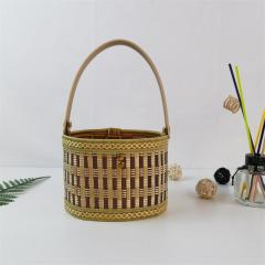 Bamboo basket manufacturer bamboo woven rice dumpling packaging basket moon cake souvenirs specifications, styles and colors can be customized