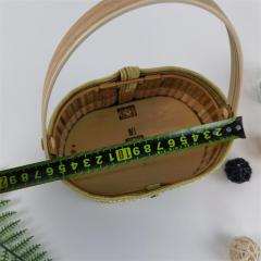 Manufacturers supply oval bamboo basket pastoral style folding basket gift packaging storage basket fruit basket wholesale