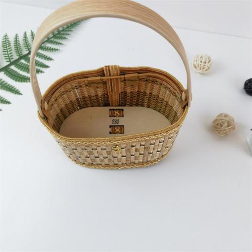 Bamboo folding hand-held bamboo basket rice dumplings moon cake gift box hairy crab egg first birthday souvenir gift packaging