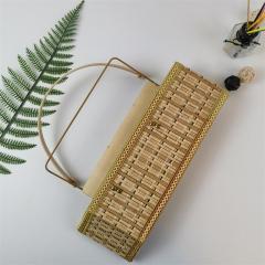 Factory direct supply folding bamboo basket Zongzi packaging basket hairy crab bamboo basket bamboo basket bamboo basket spot color can be customized