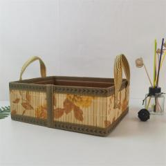 Portable round fruit gift packaging bamboo basket, bayberry egg basket, rice dumpling basket, size and color can be customized