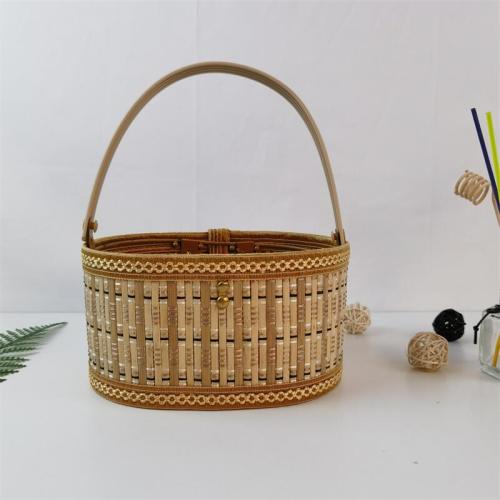 New Year's Specialty Packaging Folding Portable Bamboo Basket Hand-woven Egg and Hairy Crab Storage Basket Factory Direct Sales