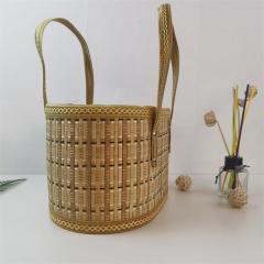 Factory direct supply of artificial woven rice dumpling bamboo basket moon cake bamboo frame local specialty bamboo basket hairy crab storage basket