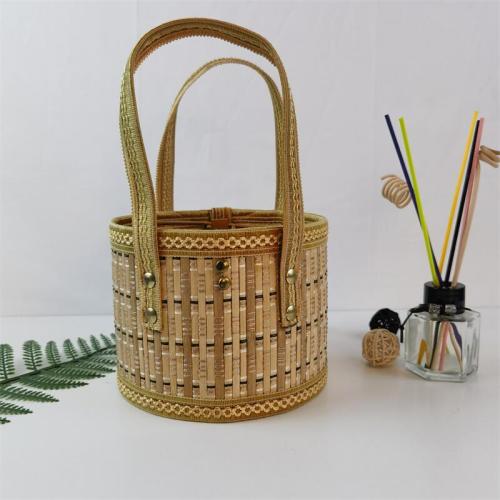 Bamboo fabric hexagonal bamboo basket Zongzi tea moon cake gift box hairy crab specialty packaging folding bamboo basket can be customized