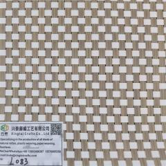 Factory direct sales PVC waterproof black and white fabric 8*8 mesh fabric 70%PVC+30%PET PVC plus striped silk