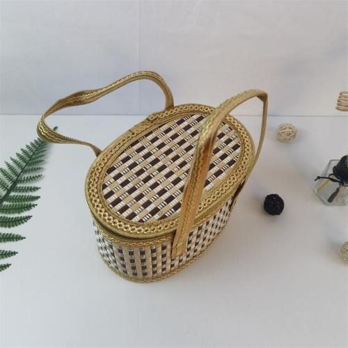 Bamboo folding hand-held bamboo basket rice dumplings moon cake gift box hairy crab egg first birthday souvenir gift packaging