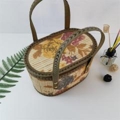 Bamboo basket manufacturer bamboo woven rice dumpling packaging basket moon cake souvenirs specifications, styles and colors can be customized