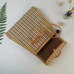 Bamboo fabric hexagonal bamboo basket Zongzi tea moon cake gift box hairy crab specialty packaging folding bamboo basket