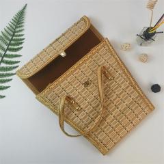 Bamboo New Year Bamboo Basket Gift Box Pastoral Style Egg Basket Bamboo Gift Box Factory Direct Sales Available