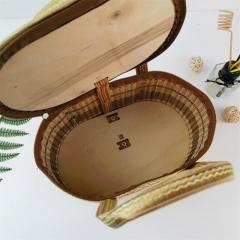 Manufacturers supply Dragon Boat Festival Zongzi Mid-Autumn Festival moon cake gift bamboo basket festival souvenir gift box support customization