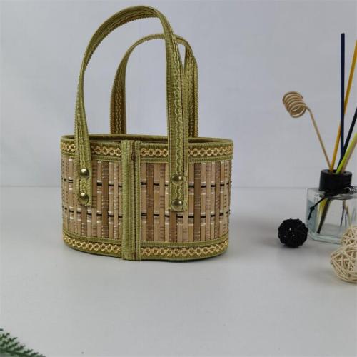 Bamboo portable fruit basket Handmade yam basket Egg basket One piece drop shipping Factory direct sales