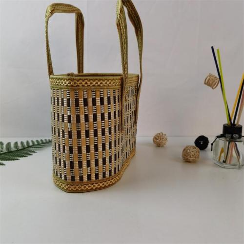 Octagonal folding bamboo basket portable rice dumpling fruit gift packaging basket moon cake egg basket size can be customized