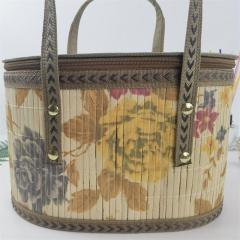 Factory direct sale bamboo woven bamboo basket portable rice dumpling packaging basket Dragon Boat Festival gift size can be customized