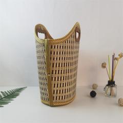 Made of fine thick material Large folding gift packaging bamboo basket Factory direct sales folding bamboo basket