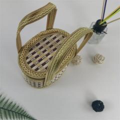 Factory direct supply folding bamboo basket Zongzi packaging basket hairy crab bamboo basket bamboo basket bamboo basket spot color can be customized