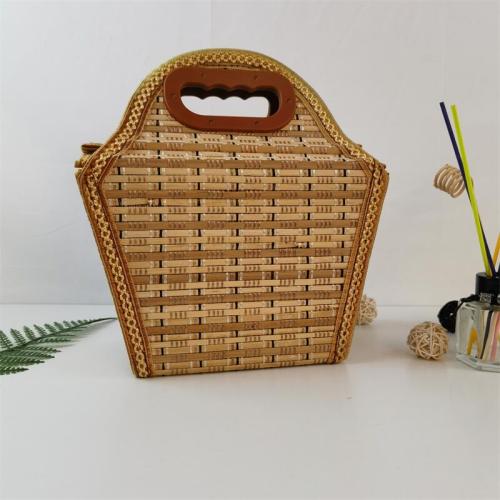 New original color double handle cart basket rural wicker storage basket shopping egg basket hand basket