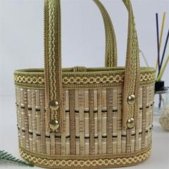 Bamboo portable fruit basket Handmade yam basket Egg basket One piece drop shipping Factory direct sales