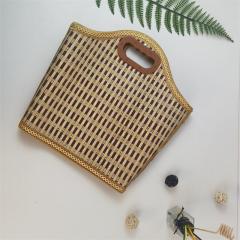 Made of fine thick material Large folding gift packaging bamboo basket Factory direct sales folding bamboo basket