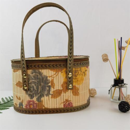 Bamboo basket manufacturer bamboo woven rice dumpling packaging basket moon cake souvenirs specifications, styles and colors can be customized