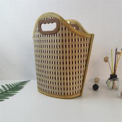 Made of fine thick material Large folding gift packaging bamboo basket Factory direct sales folding bamboo basket